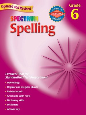 cover image of Spelling, Grade 6